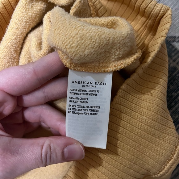 Aerie This Feels Seriously Lived In Mustard Sweatshirt - Picture 5 of 6